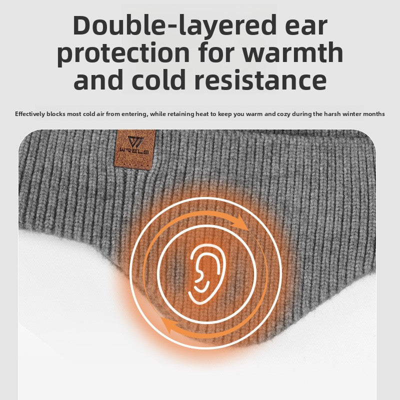 Womens Mens Fleece Lined Windproof Knitted Hat teemdrop