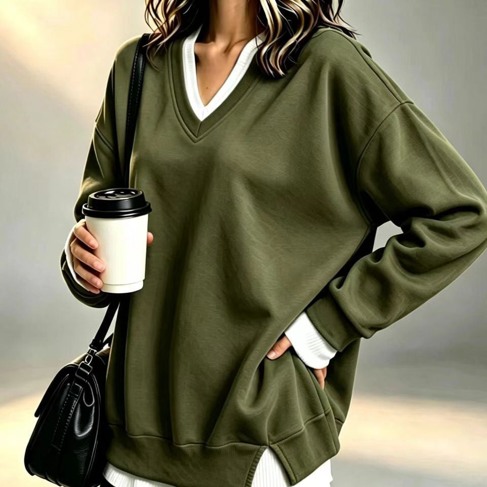 V-neck sweatshirt teemdrop