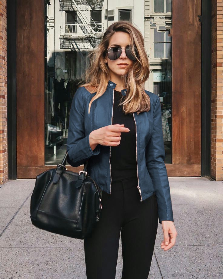 Womens PU Leather Jacket
