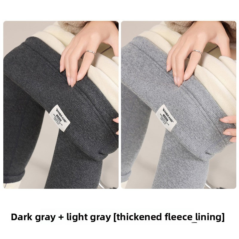 Maternity Leggings Fleece Lined Thickened Warm Cotton Pants