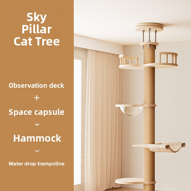 Multi-Level Cat Climbing Tree with Nest