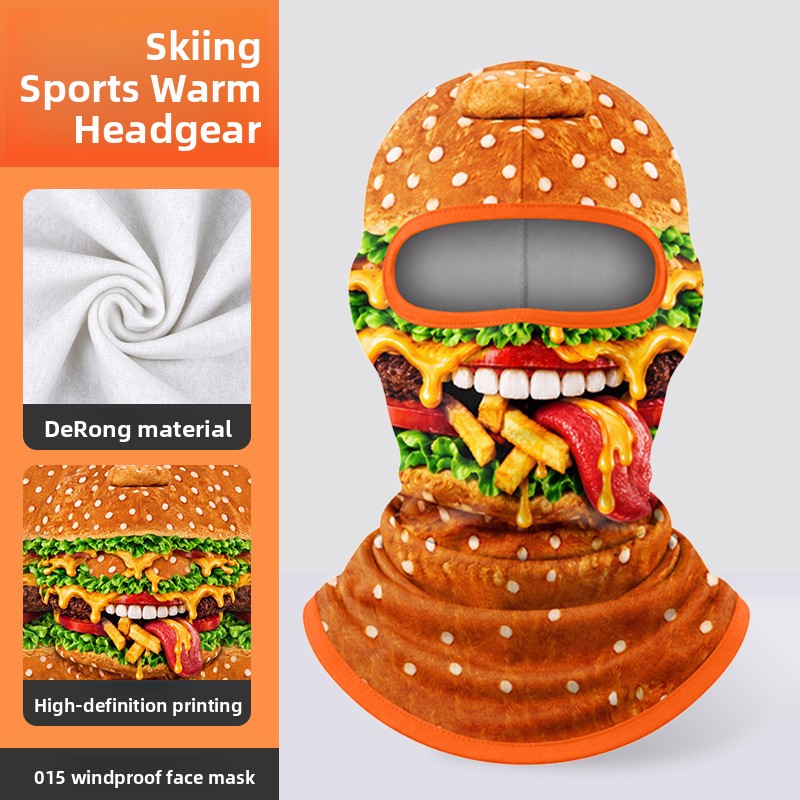 3D Digital Printed Milk Silk Balaclava Ski Motorcycle Face Mask teemdrop