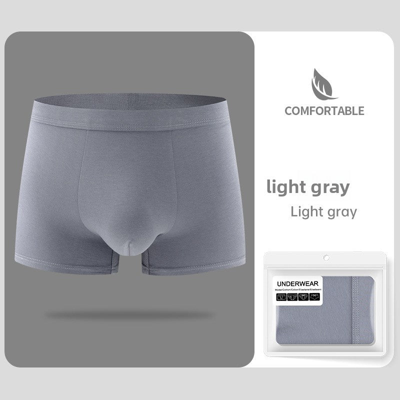 Men's Breathable Modal Mid-Waist Boxer Briefs teemdrop