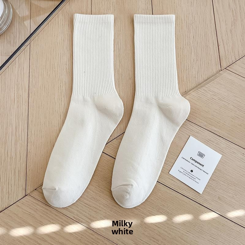 Unisex Combed Cotton Mid-Calf Socks teemdrop