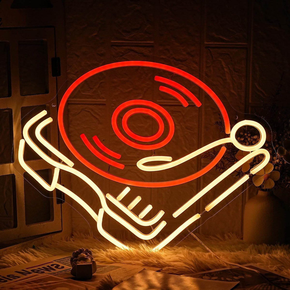 Record Player LED Neon Light Sign teemdrop