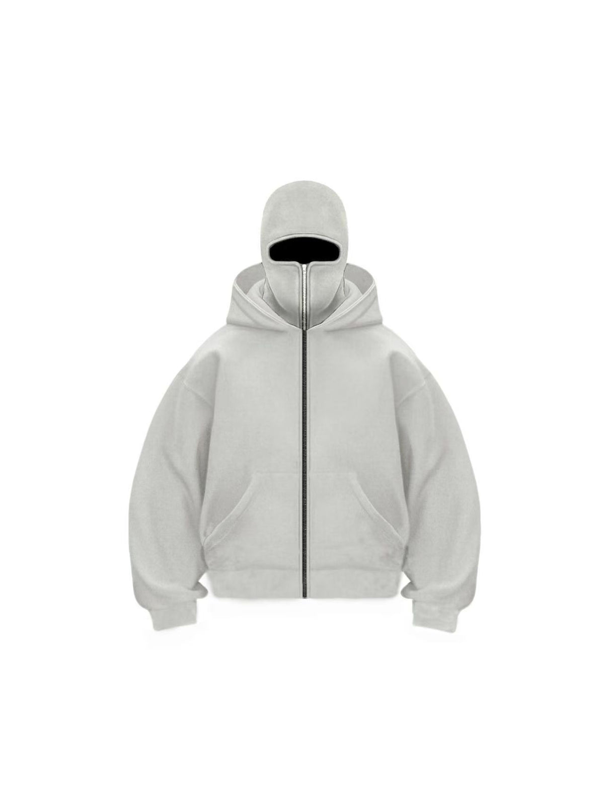 Double-layer hooded zip-up sweatshirt teemdrop
