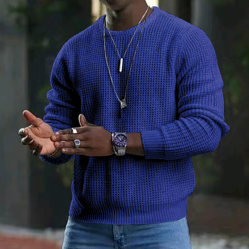 Sweater Long-Sleeved Round Neck Casual Men's Loose Pullover Knitwear teemdrop