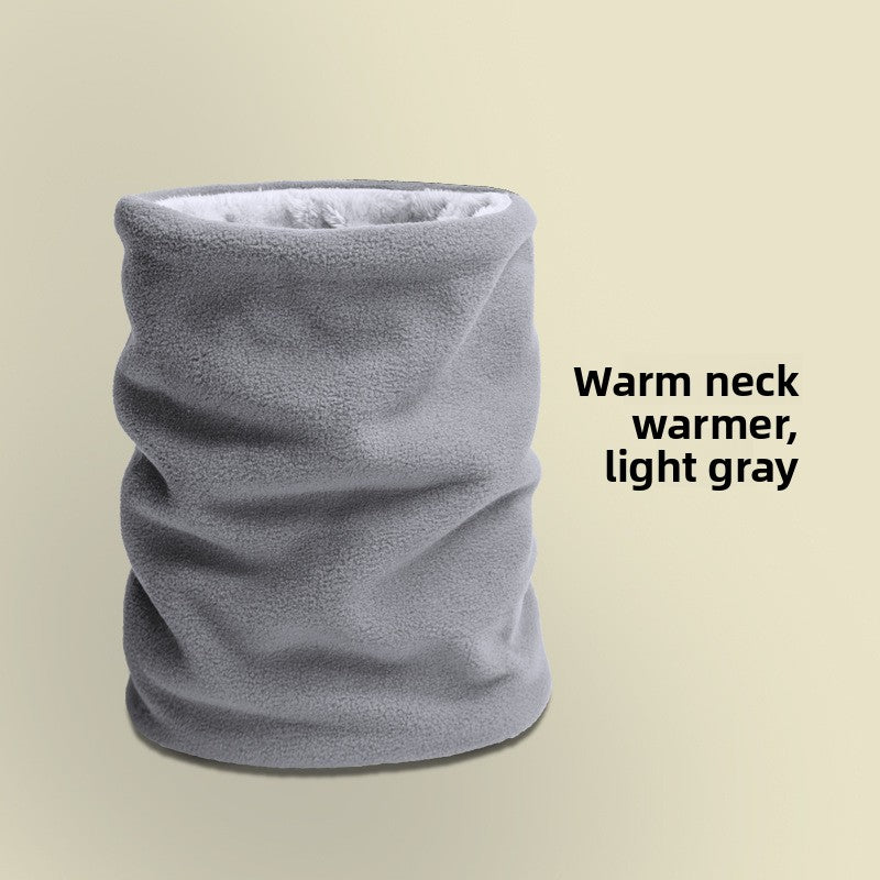 Winter Windproof Fleece-Lined 2-in-1 Face Mask Hat Scarf Set teemdrop