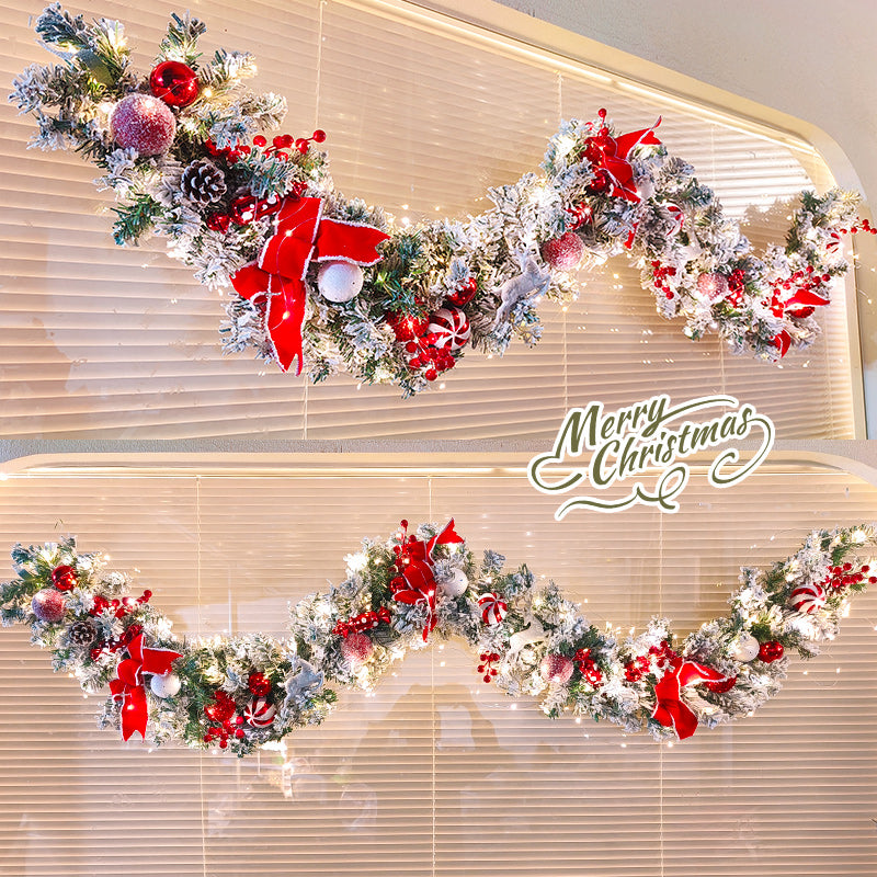 Christmas decorative rattan glowing rattan grass pine branch light string teemdrop