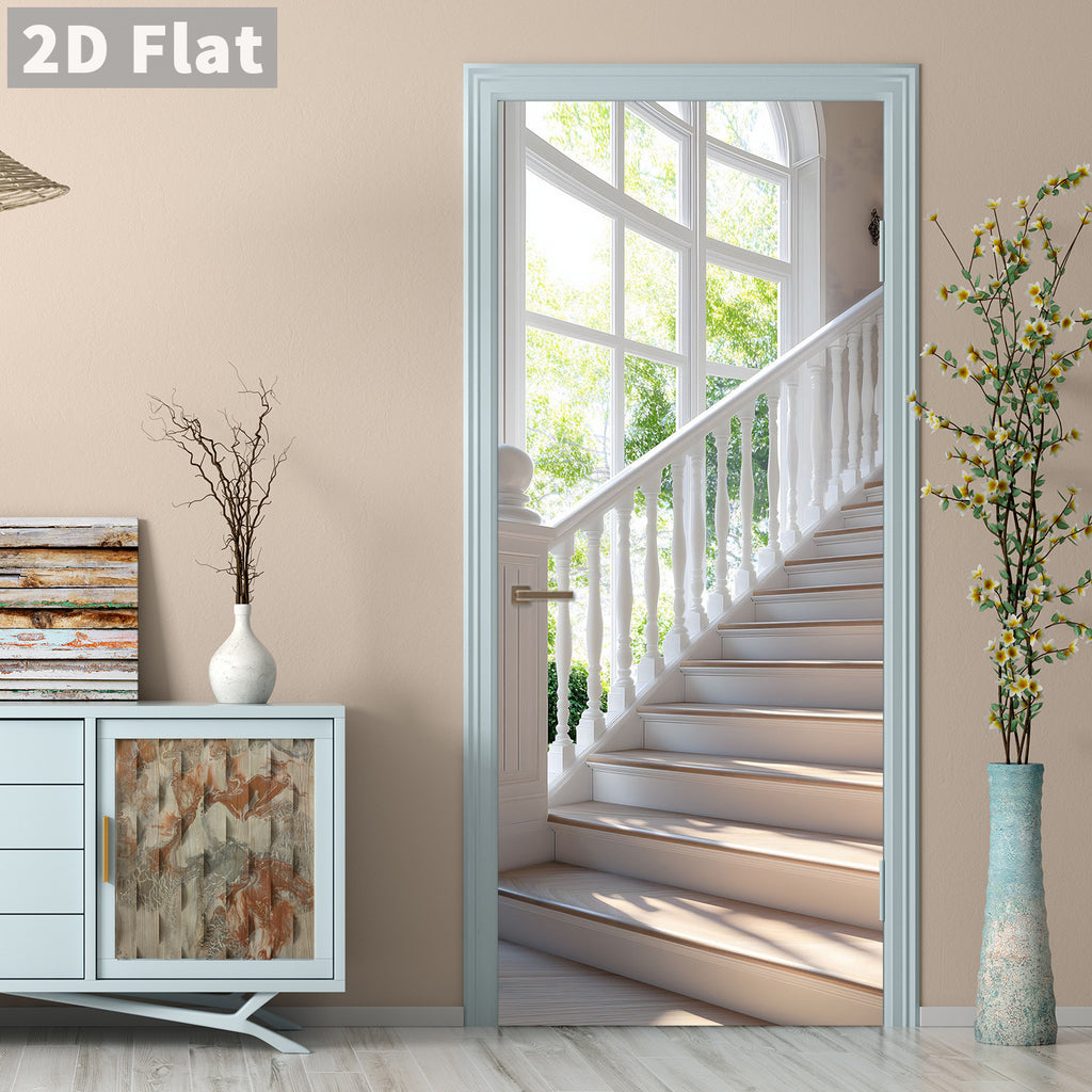 Creative Wooden Door Refurbished Door Stickers Wall Stickers teemdrop