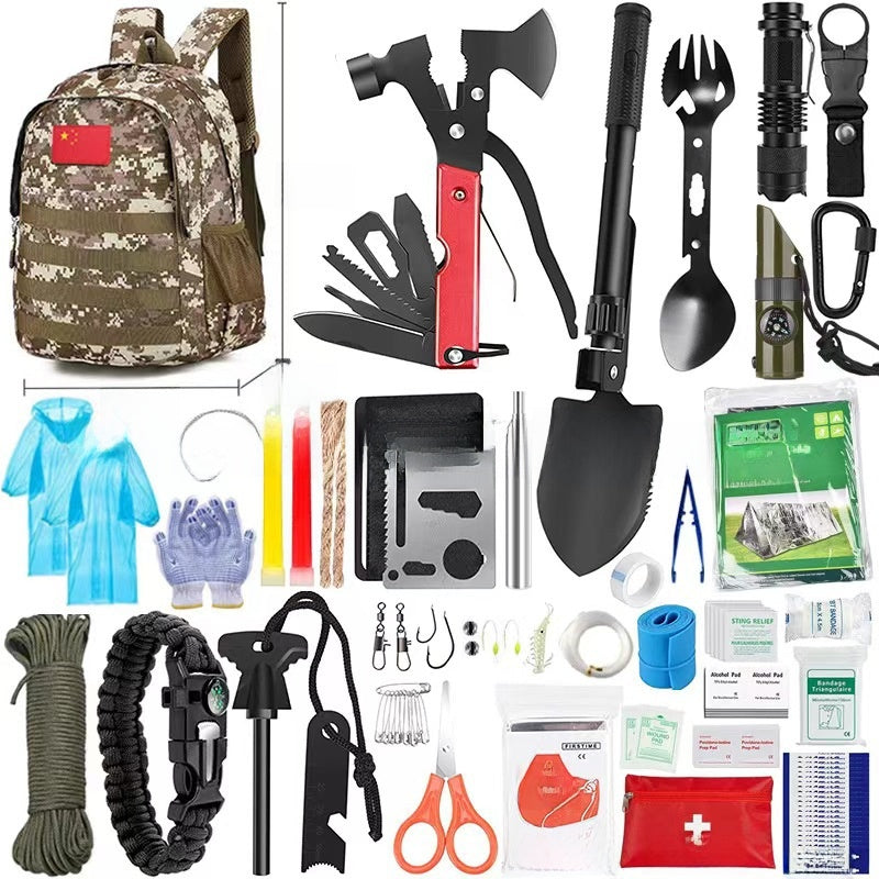 Outdoor Survival Tool Kit with Backpack