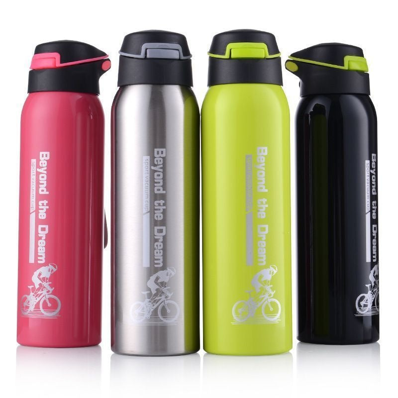 Insulated Stainless Steel Cycling Water Bottle with Straw
