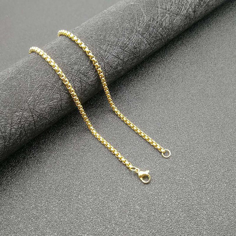 Retro Punk Style 316 Stainless Steel Asymmetric Pendant Necklace teemdrop