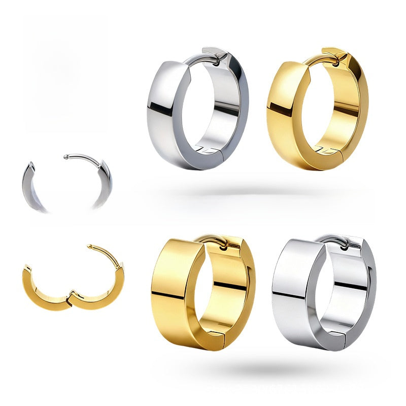 G23 Titanium Alloy Hinged Segment Ear Cuff Cartilage Piercing Jewelry teemdrop