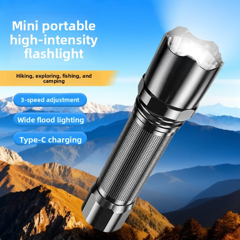 Rechargeable high-intensity flashlight