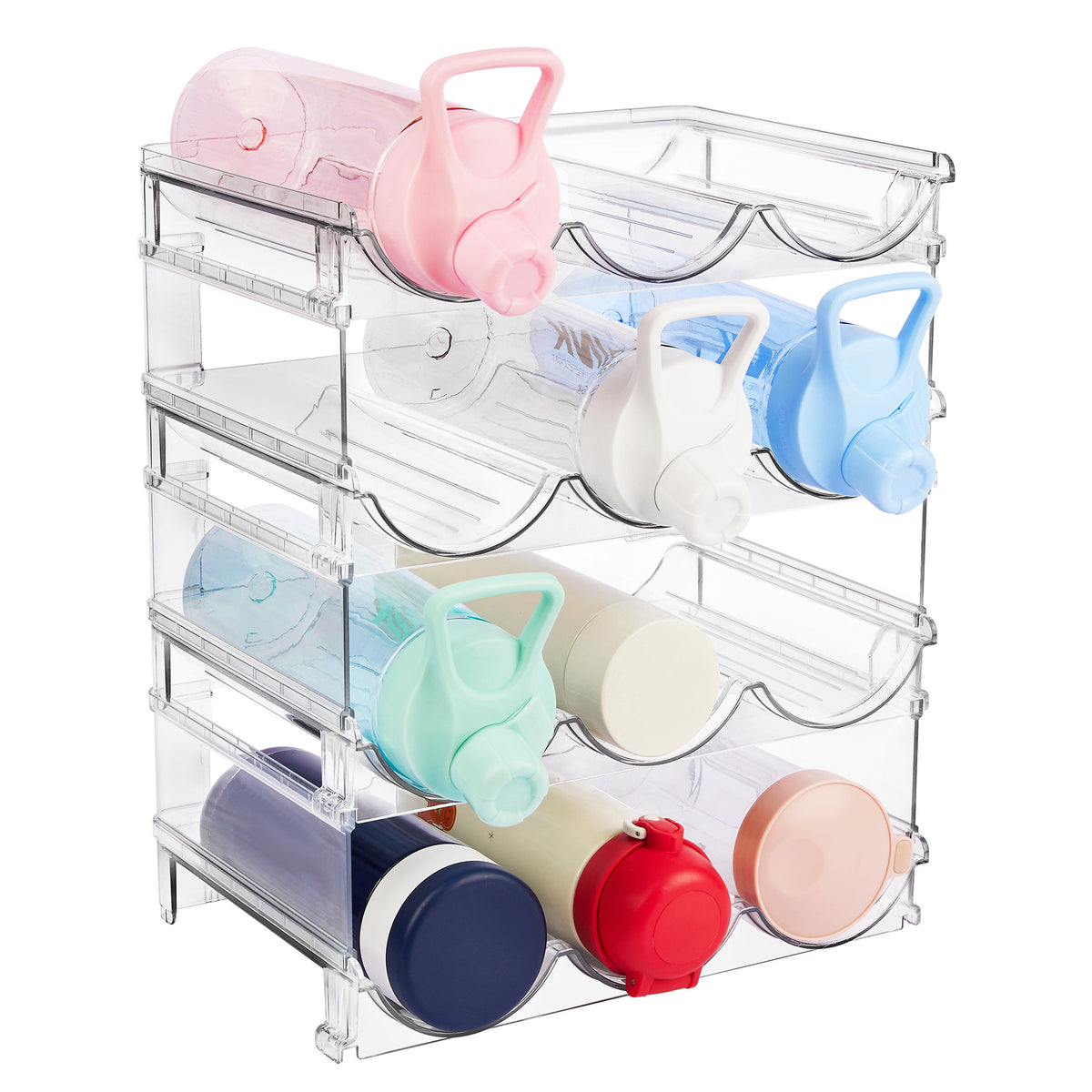 Refrigerator Drink Holder Stackable Organizer Rack