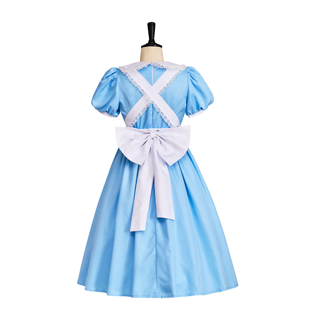 Women's Alice in Wonderland Cosplay Costume Maid Dress for Halloween teemdrop