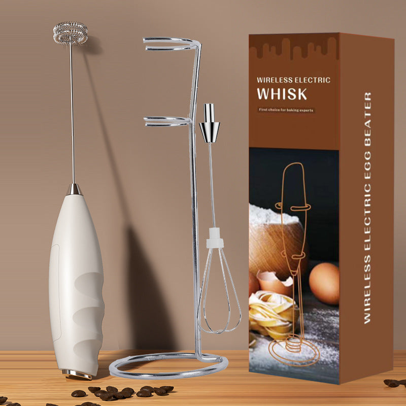 Handheld Electric Milk Frother Rechargeable Foam Maker teemdrop