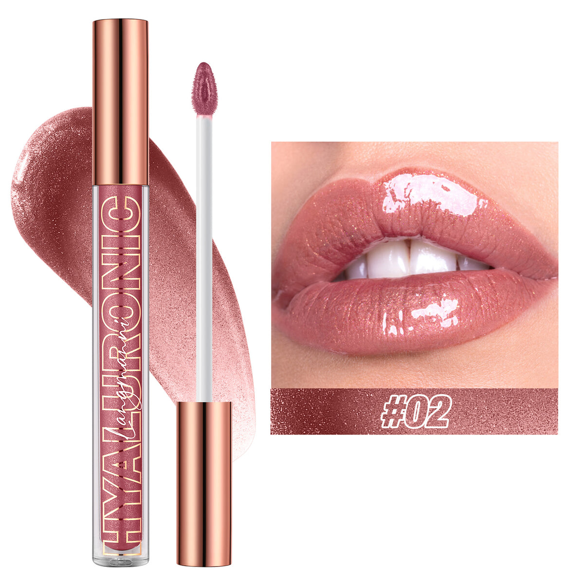 Hyaluronic Acid Glitter Lip Gloss Set teemdrop
