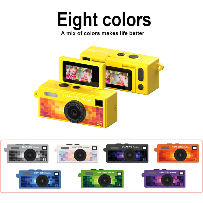 Flip-screen retro-style campus student digital camera teemdrop
