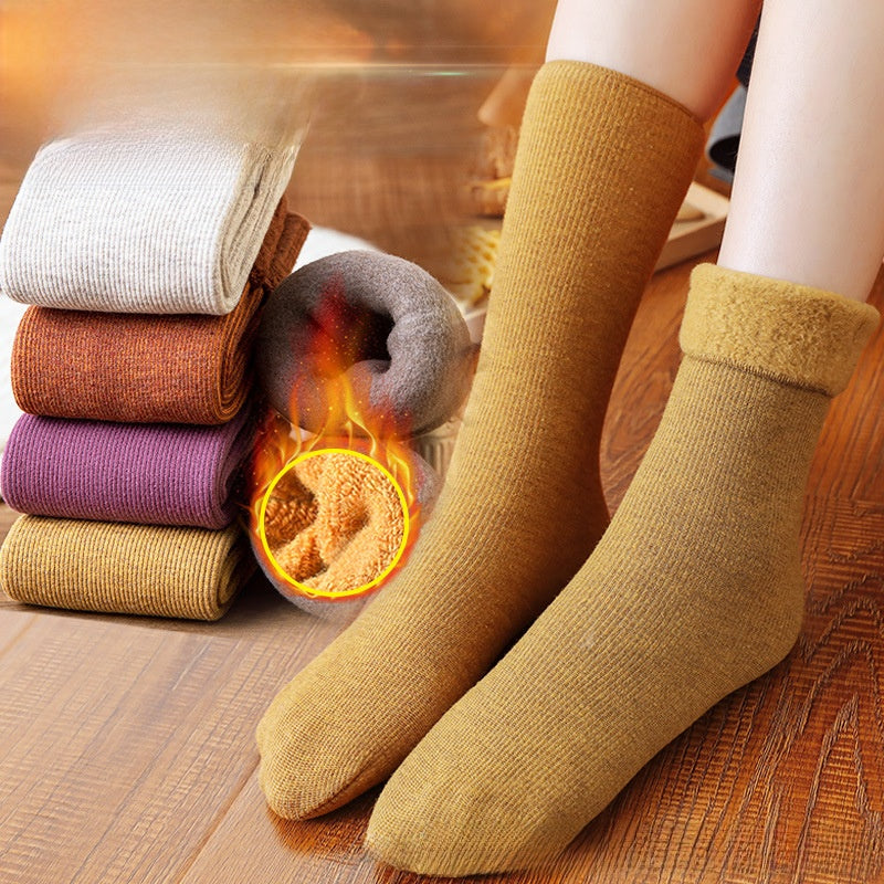 Fleece-Lined Thermal Winter Socks for Women