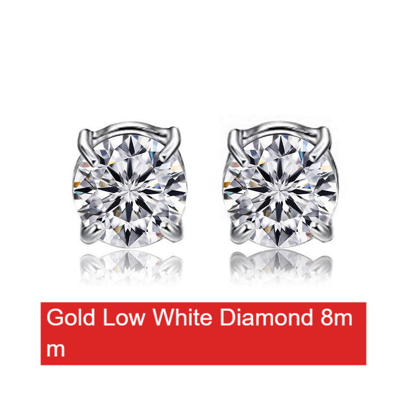 Unisex Magnetic Zircon Ear Clips Non Pierced Stud Earrings