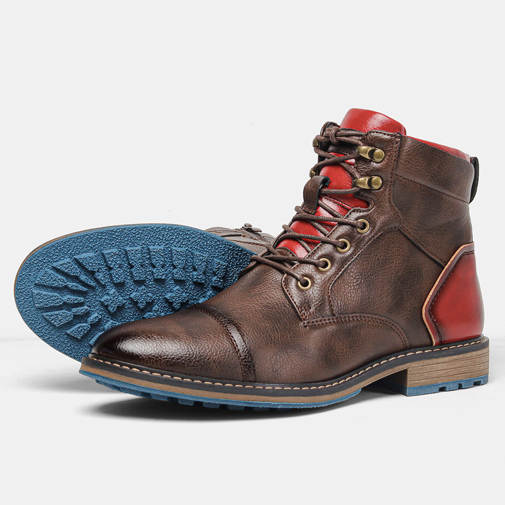 Large Size Men's Martin Boots Side Zipper Work Boots