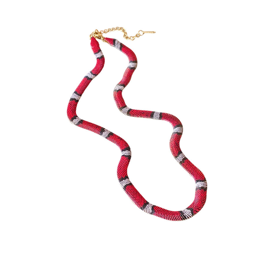 Serpentine geometric necklace