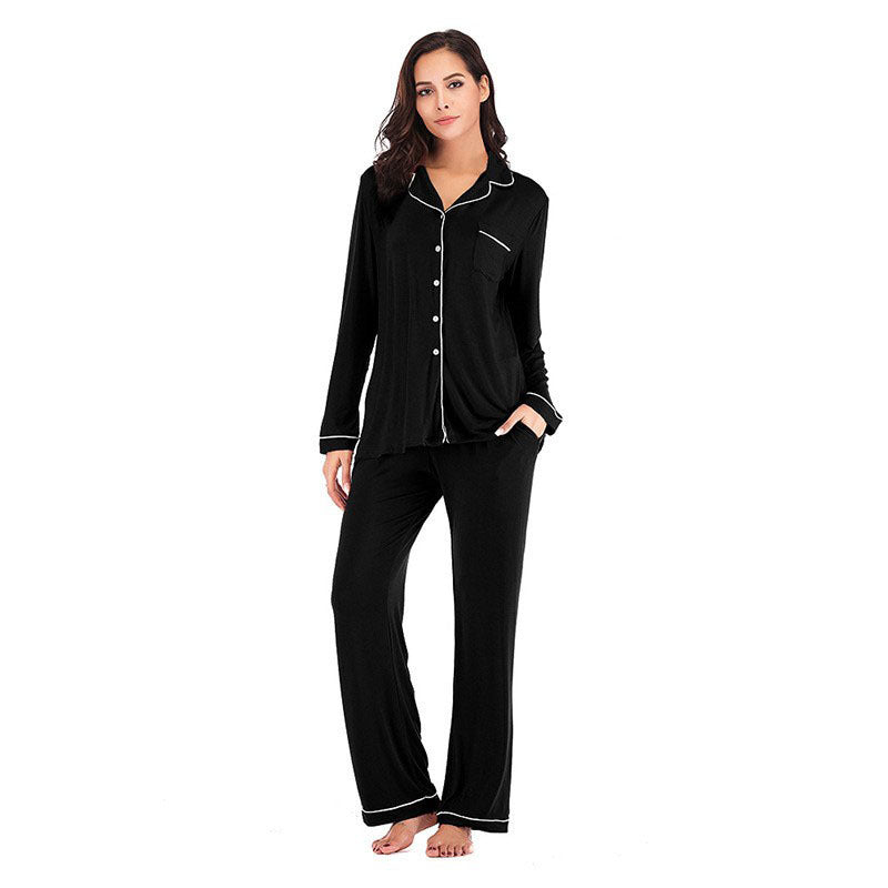 Women's cardigan long-sleeved long pants set pajamas teemdrop
