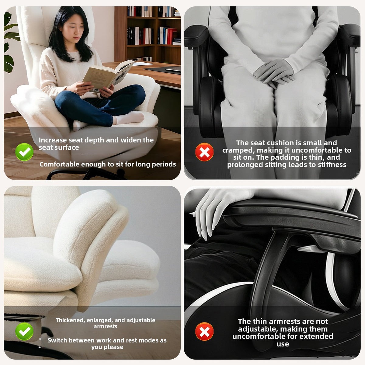 Computer Chair for Home Use, Comfortable for Long Sitting, Bedroom Leisure Chair with Backrest, Sofa Chair for College Dormitory, Lazy Sofa, Gaming Chair teemdrop