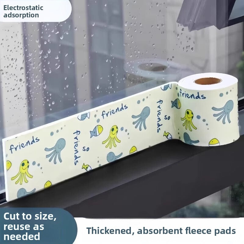 Washable Self-Adhesive Window Water Absorption Strip Anti-Condensation Drip Protector teemdrop