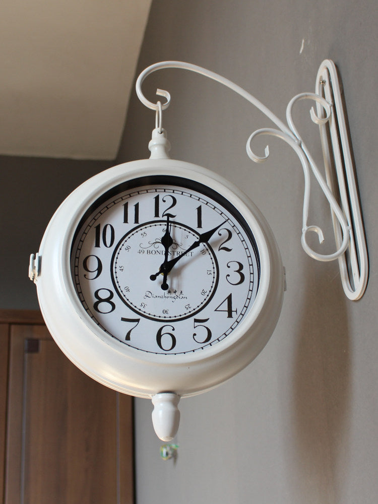 Retro ironwork wall clock