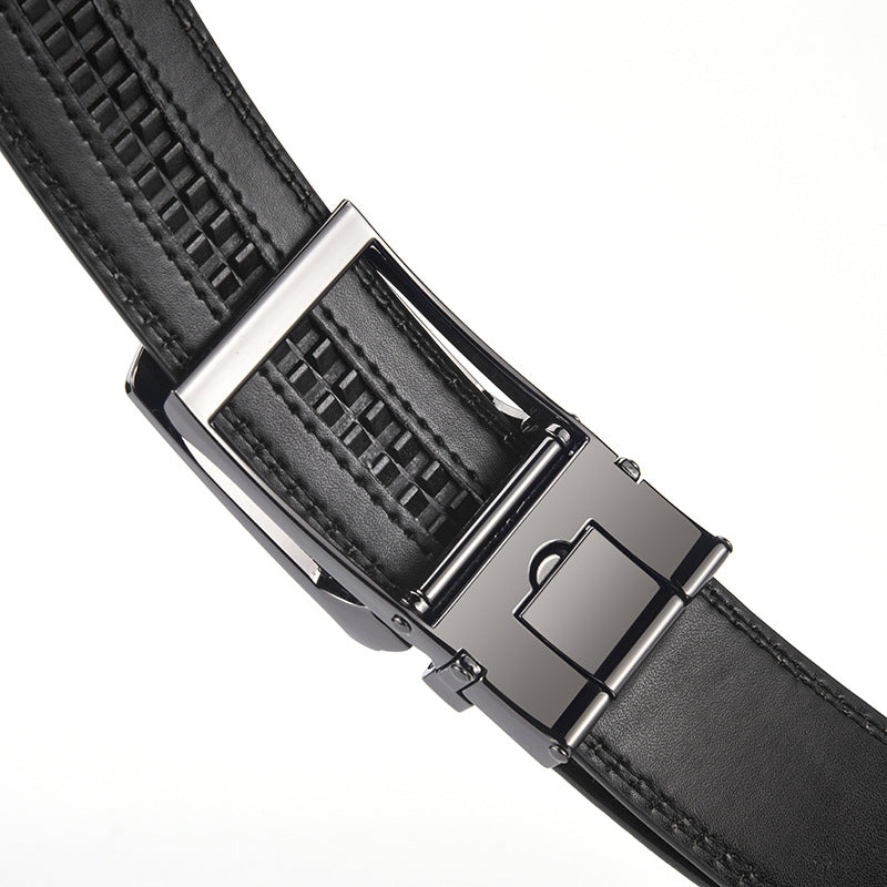 Automatic Buckle Mens Leather Belt