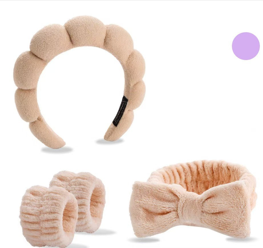 Lady's velvet sponge hairband teemdrop