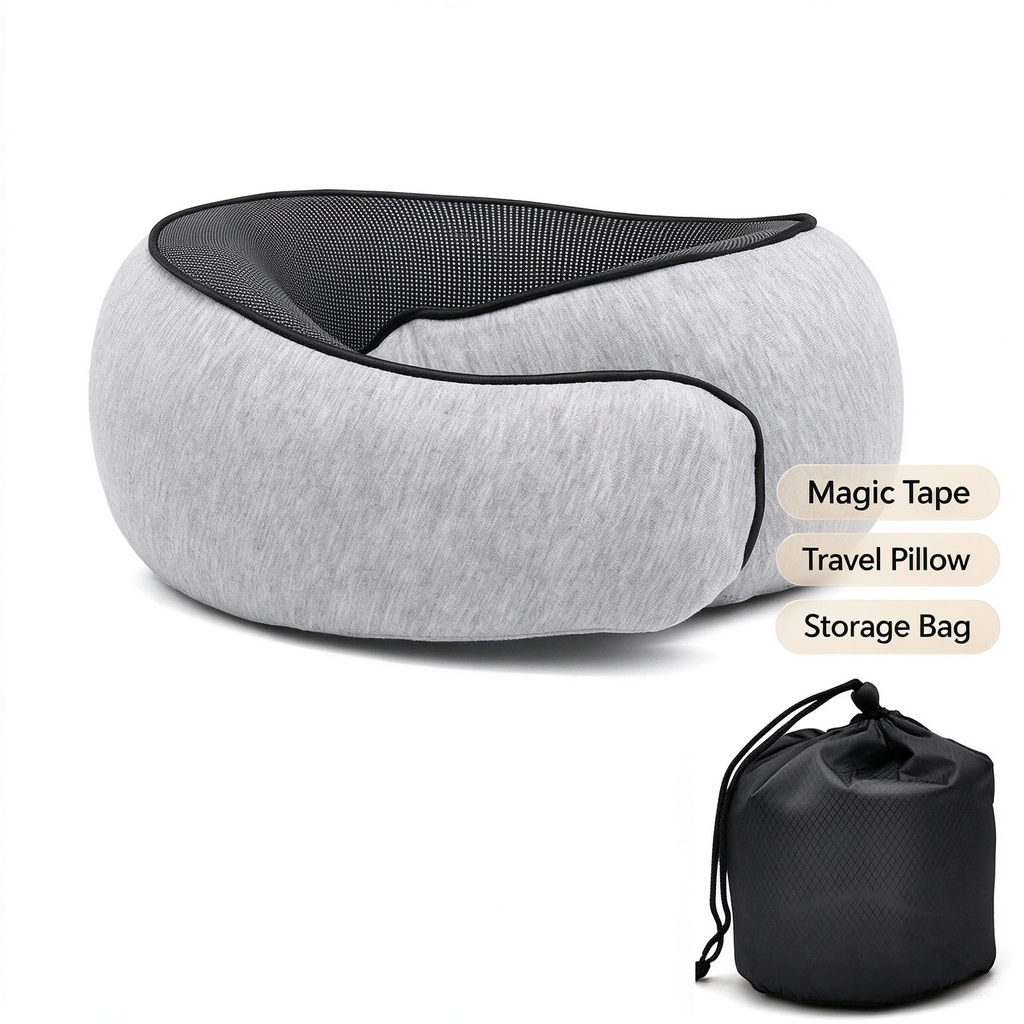 Memory Foam U-Shaped Travel Pillow teemdrop