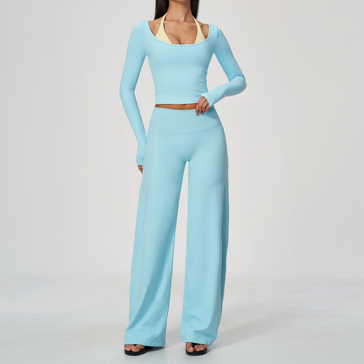 Women Colorblock Two Piece Sports Set