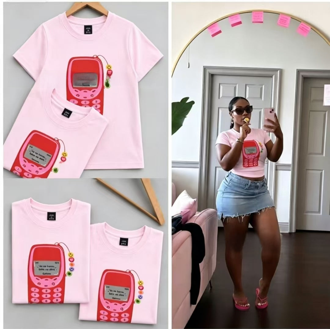 Cartoon-print top teemdrop