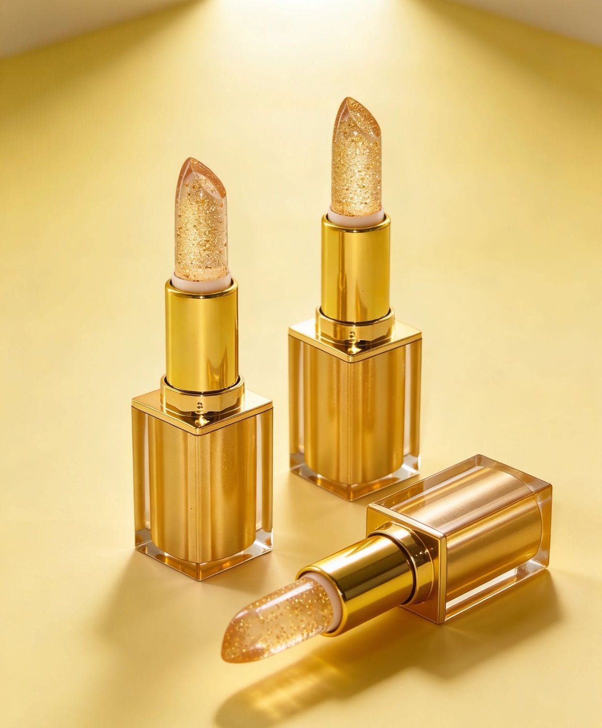 Gold foil thermochromic lipstick teemdrop