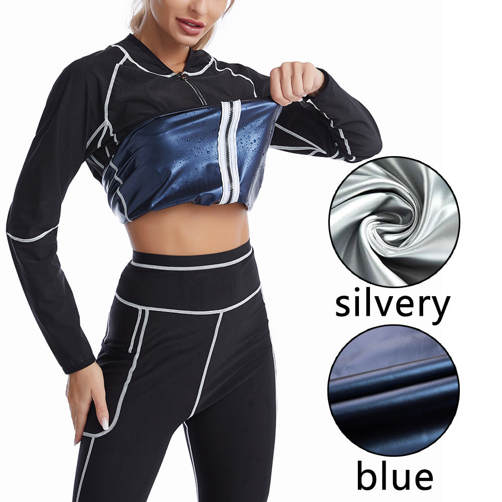 Womens Long Sleeve Shapewear Fitness Suit