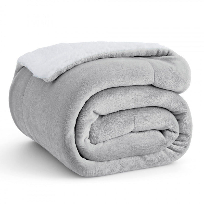 Double-Sided Warm Plush Flannel Blanket teemdrop