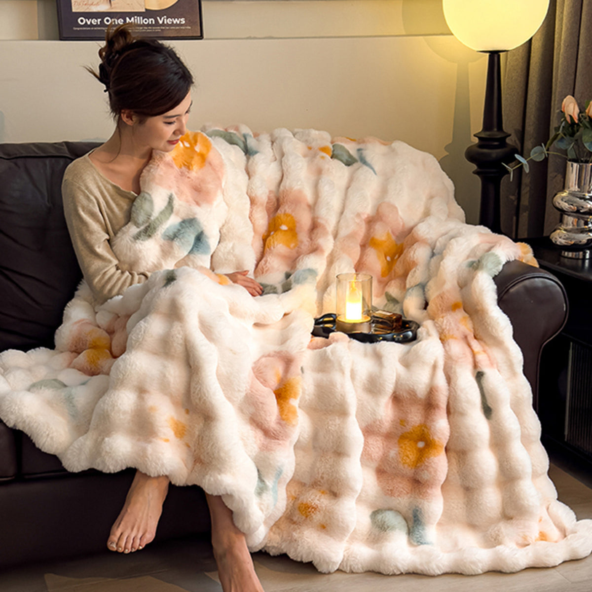 Plush milk velvet blanket teemdrop