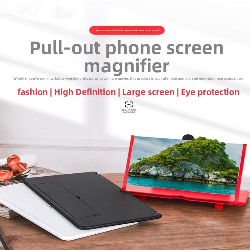 Pull-out mobile phone screen amplifier teemdrop