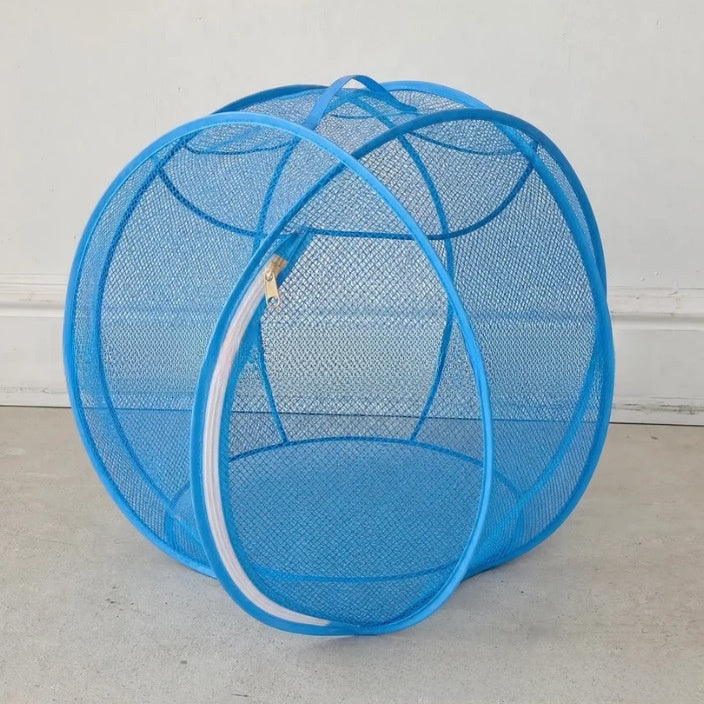 Rolling Mesh Cat Playpen Foldable Outdoor Pet Enclosure with Handle