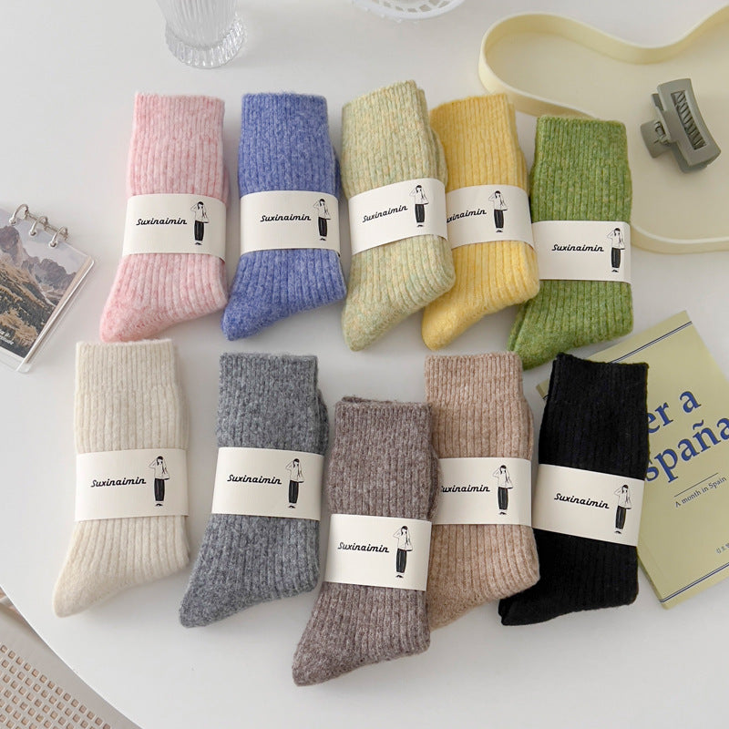 Vintage Wool Blend Mid Tube Socks