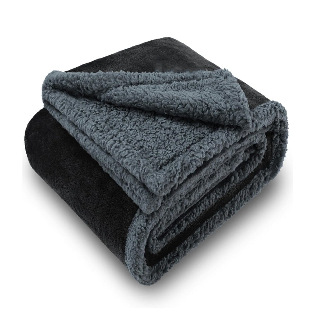 Waterproof Double-Sided Fleece Pet Blanket Machine Washable Thickened Comfort Mat teemdrop