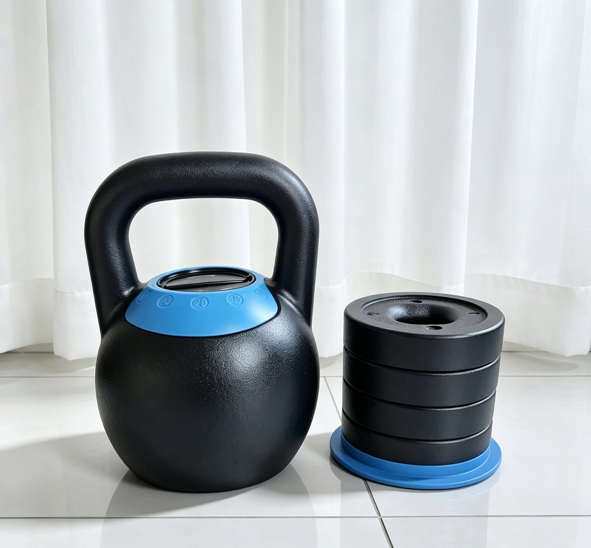 Solid hand-held kettlebell