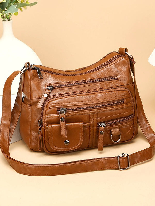 Soft PU Leather Casual Women's Single Shoulder Bag teemdrop