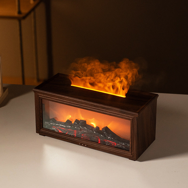 7-Color Fireplace Ultrasonic Aroma Diffuser