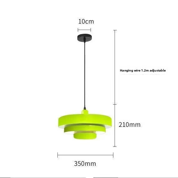 Nordic Minimalist Retro Cake-Shaped Pendant Light Tri-Color LED Aluminum