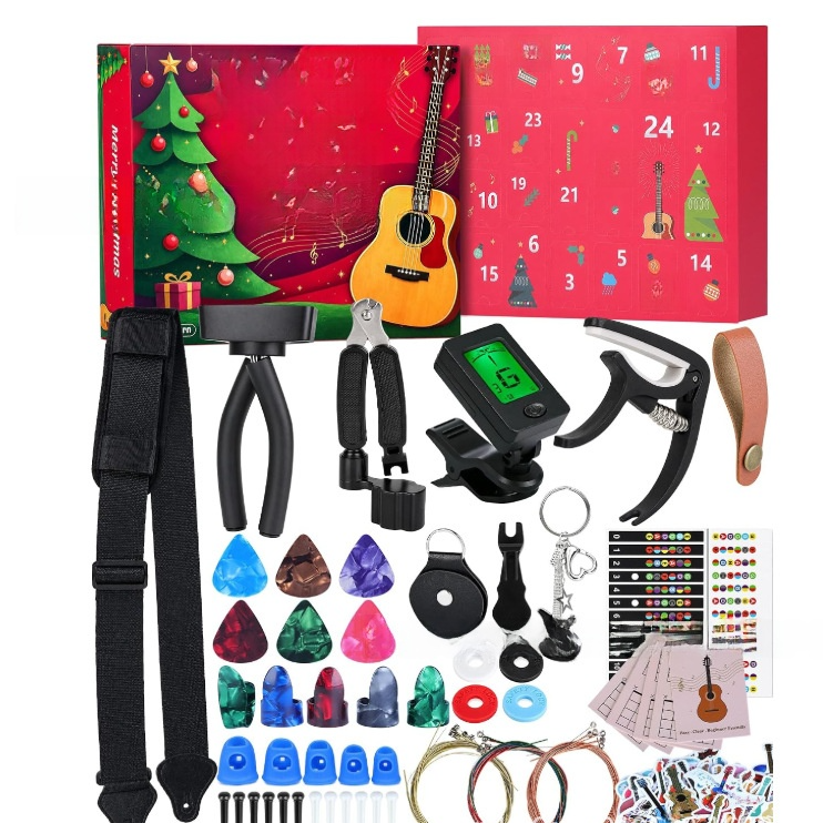 Guitar pick Christmas countdown blind box teemdrop